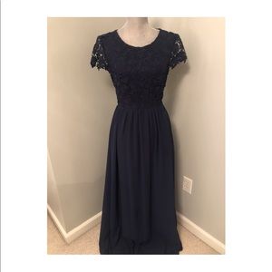 Navy blue gown
